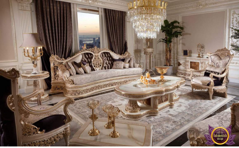 Elegant living room setup featuring furniture from Dubai's top company