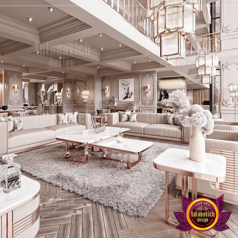 Exquisite living room showcasing the villa's impeccable interior design