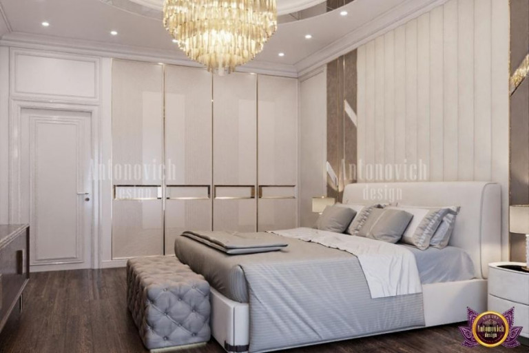 Opulent bedroom design with rich textures and lavish details
