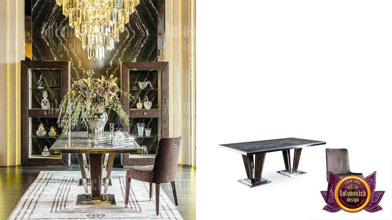 Modern and chic Dubai dining room furniture