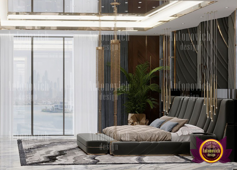 Elegant dark gold living room with plush furniture