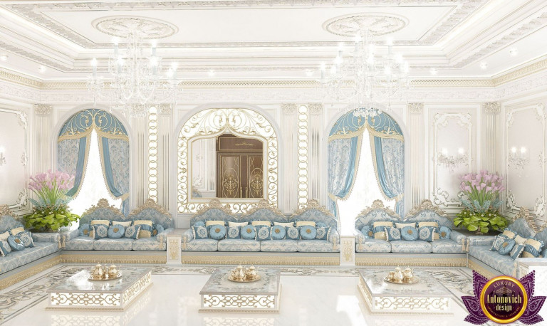 Traditional Arabian Majlis design with modern touches