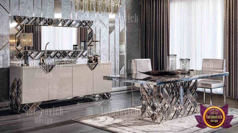 Elegant living room setup with luxury Dubai furniture