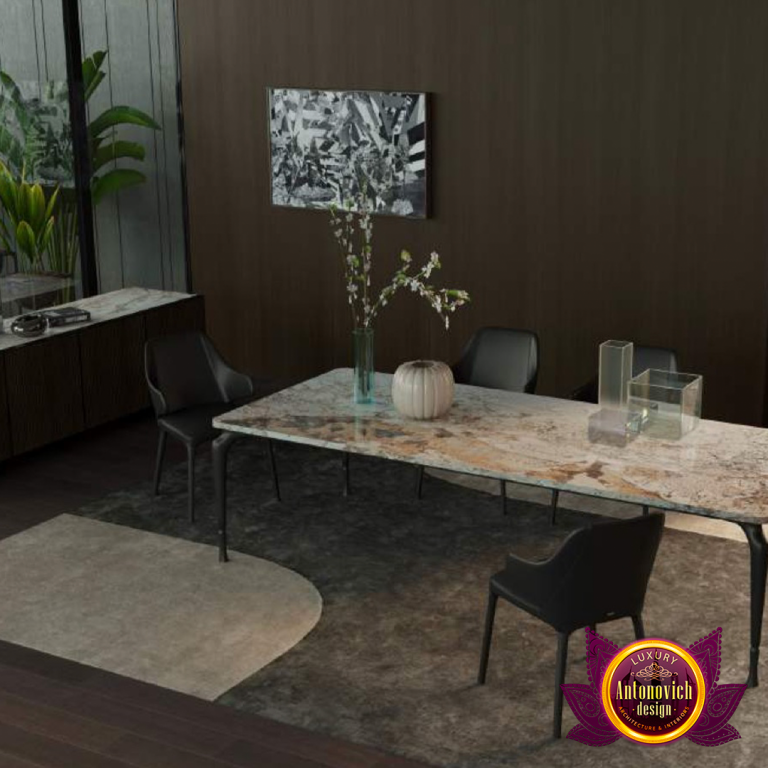 Luxurious Dubai-inspired living room setup with elegant furniture pieces