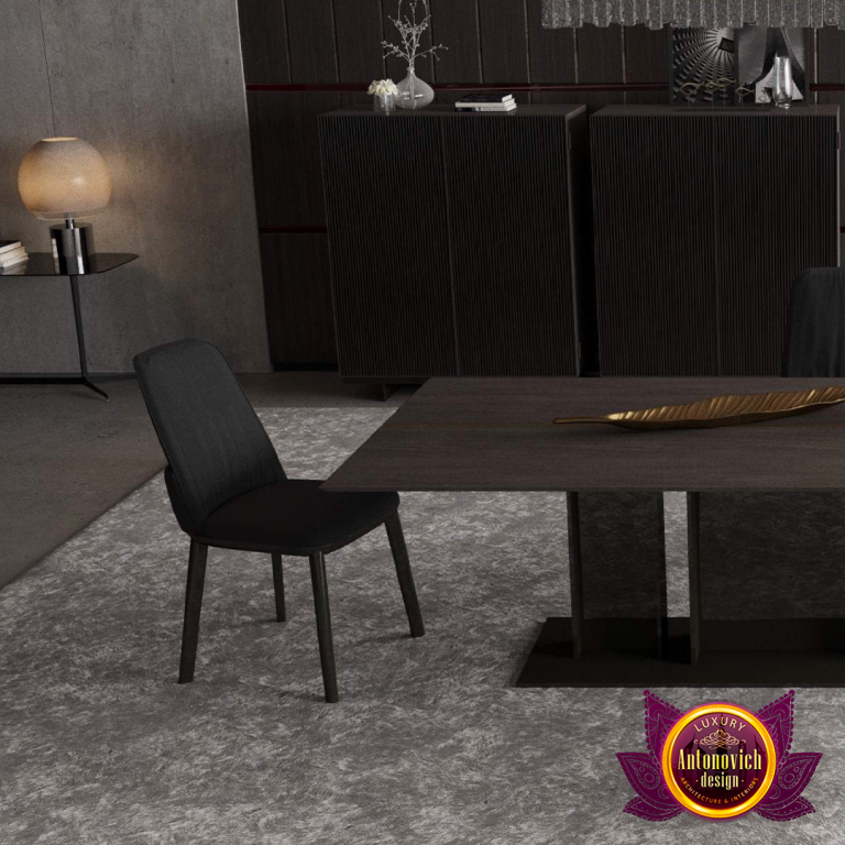 Modern living room with stylish furniture arrangement