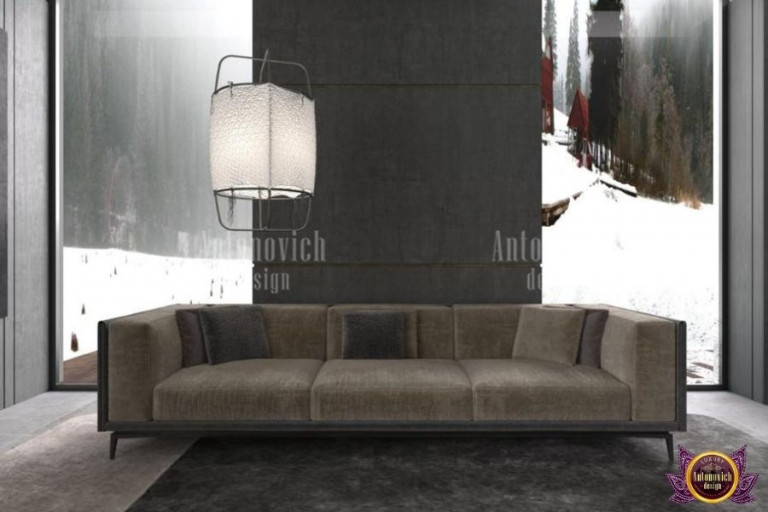 Sophisticated living room setup in Dubai's premier luxury furniture showroom