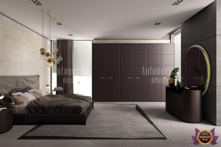 Elegant luxury bedroom set with a plush bed and stylish nightstands