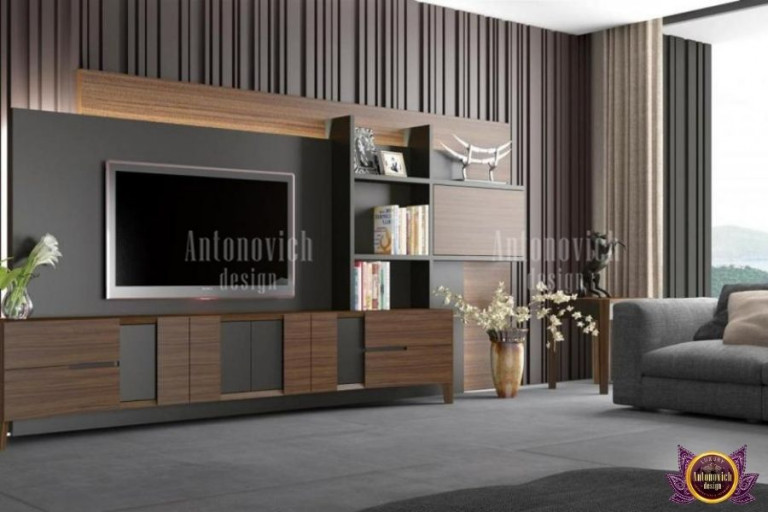 Elegant living room setup with luxurious Dubai home furnishings