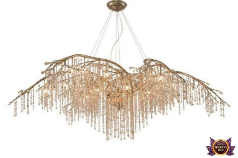 Exquisite chandelier adding a touch of opulence to a luxurious Dubai interior