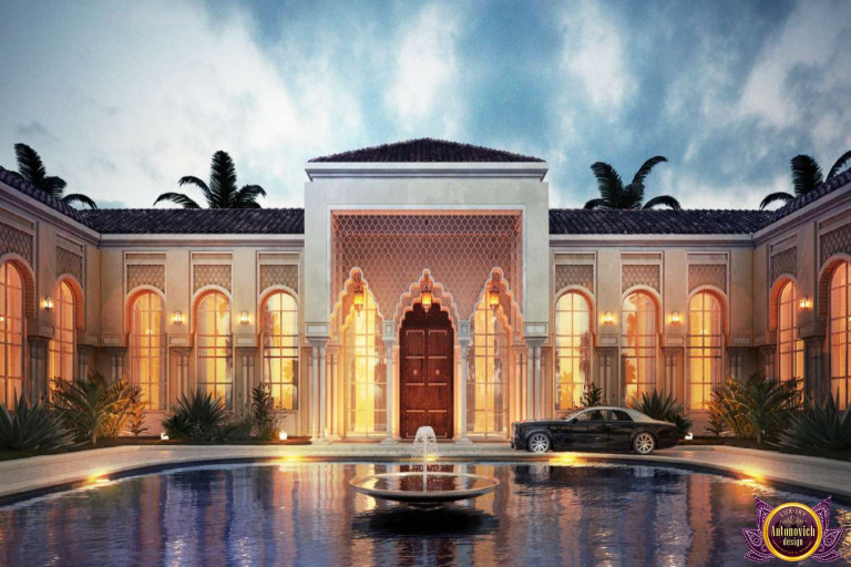 Luxurious infinity pool overlooking the stunning Abu Dhabi villa landscape