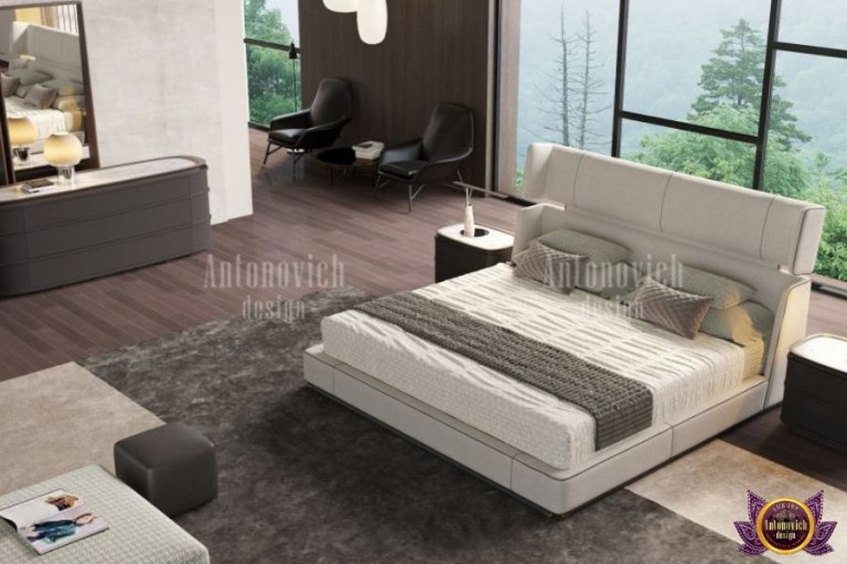 Sophisticated bedroom vanity with sleek design and ample storage