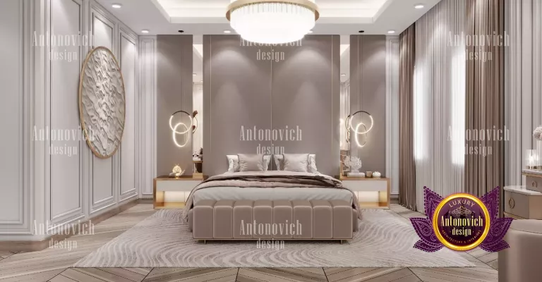 Elegant Dubai bedroom with plush furnishings and exquisite decor