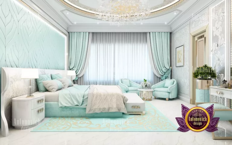 Luxurious bedroom design featuring high-end furniture in Dubai