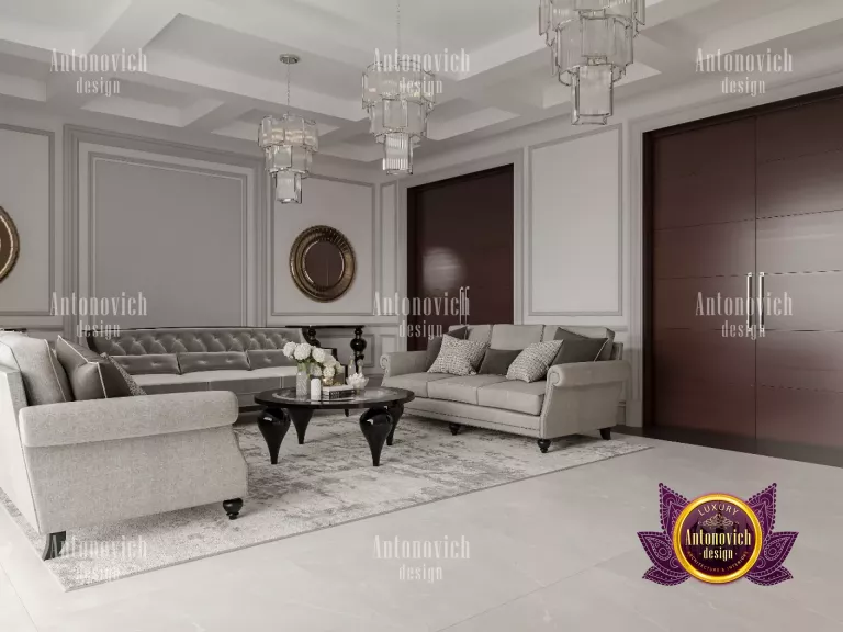 Modern luxury living room design featuring floor-to-ceiling windows