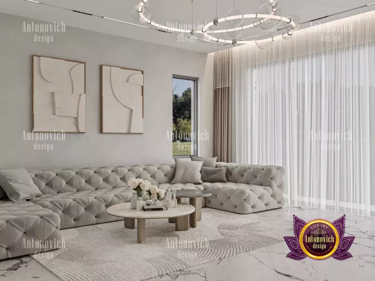 White Luxury Living Room Interior Design