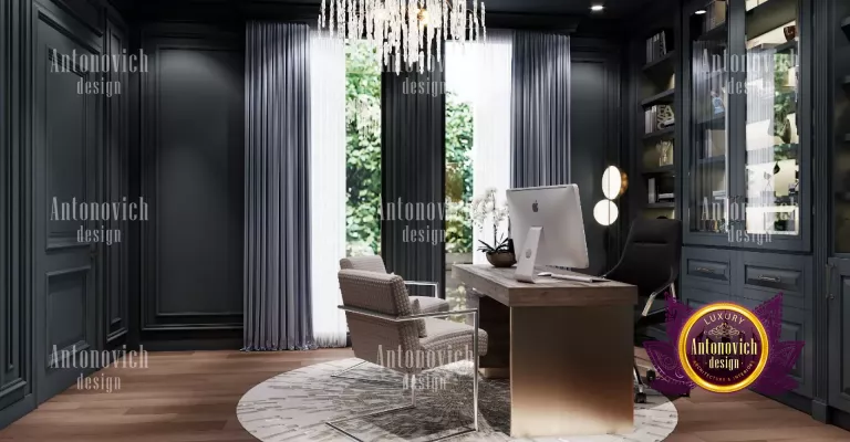 Sleek and modern Dubai-inspired home office design
