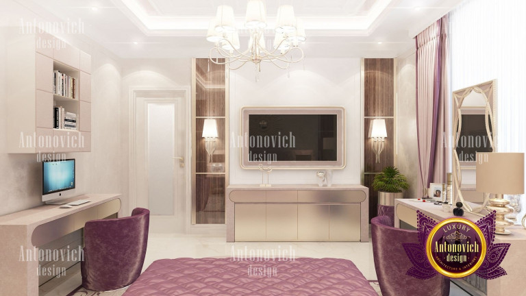 Elegant living room with plush furniture and exquisite decor
