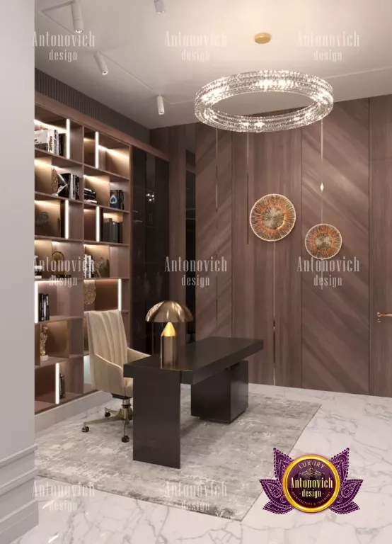 Elegant CEO home office interior in Dubai