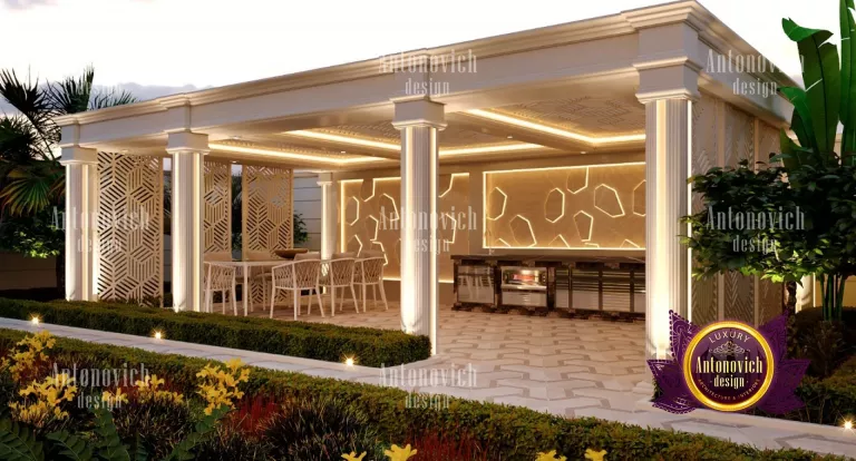 Exquisite outdoor living space in a high-end Dubai landscape design