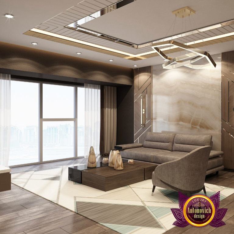 Stylish Living Room Interior in Dubai