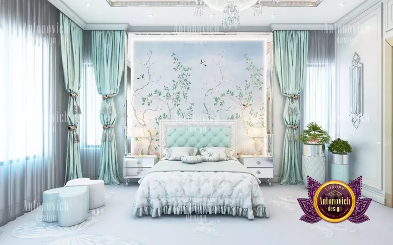 Elegant bedroom with premium furniture and breathtaking views in Dubai