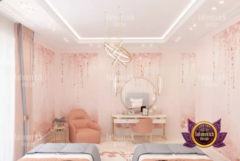 A beautifully designed girl's bedroom with stylish decor