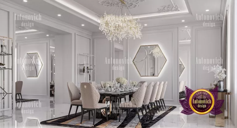 Modern and chic Dubai dining room design