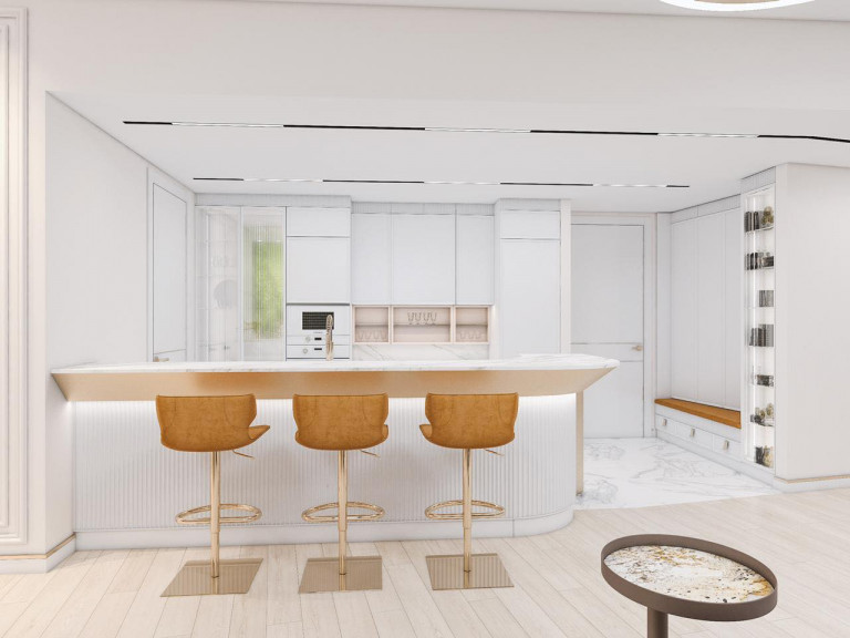 Luxury White Kitchen Interior Design