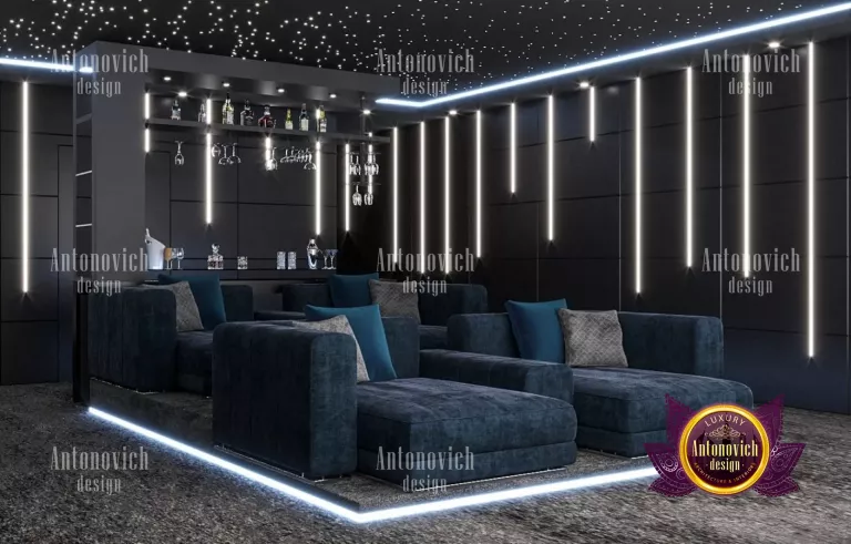 State-of-the-art audio and visual equipment in a Dubai home theater