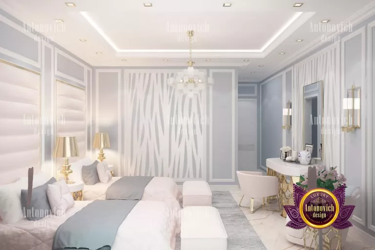 Modern and chic double bed bedroom interior design in a Dubai home