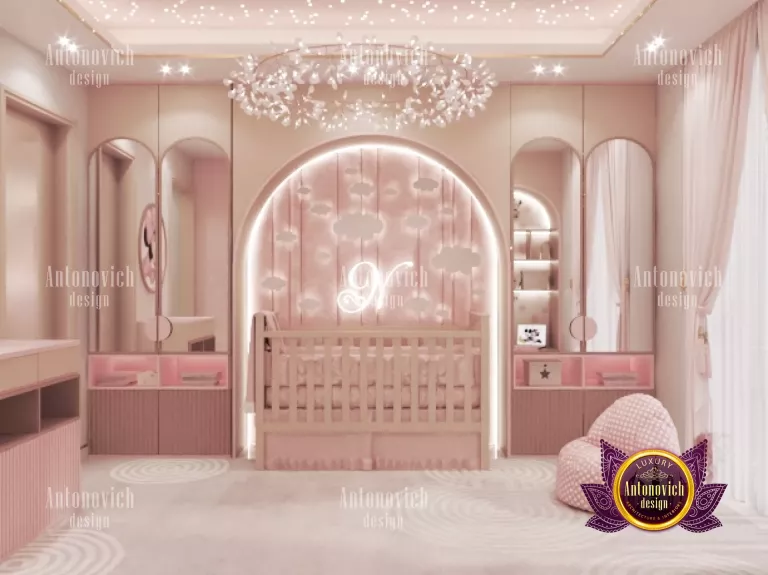 Elegant pink-themed luxury bedroom with plush bedding and stylish decor