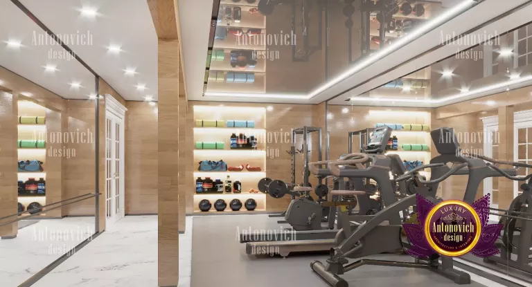 Sophisticated home gym setup with premium workout gear and sleek design