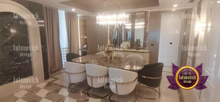 Elegant living room setup with luxury furniture in Dubai