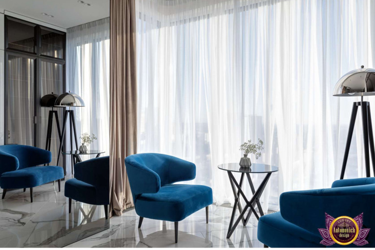 Opulent living room showcasing Dubai's luxury interior design