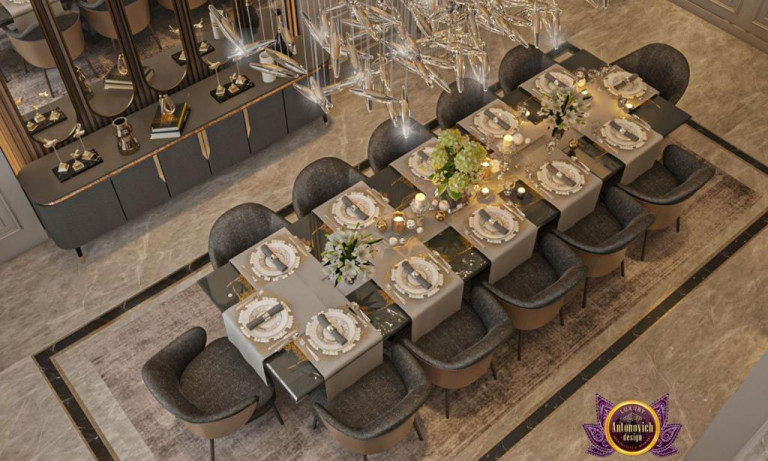 Elegant table setting in Dubai's best luxury dining room