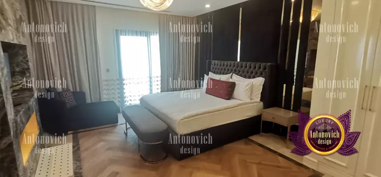 Modern bedroom design in a high-end Dubai residence