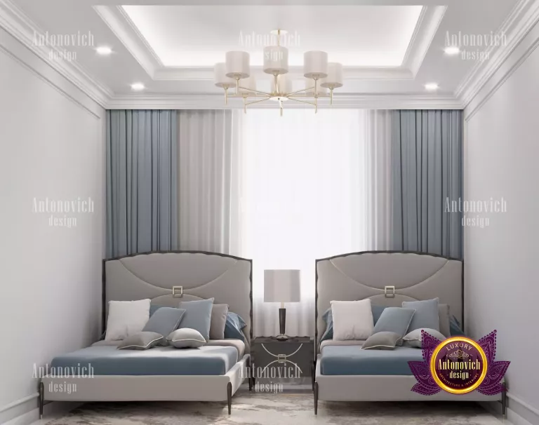Chic and stylish bedroom interior design in a high-end Dubai villa