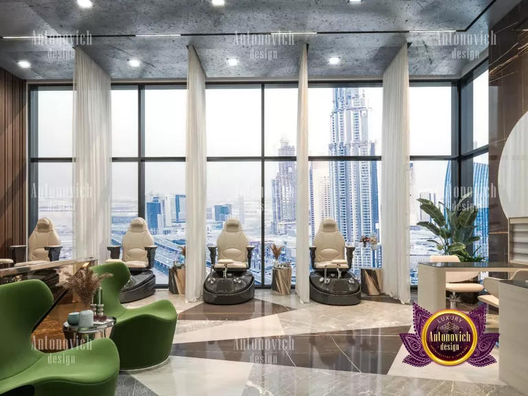 Stylish and modern beauty salon interior in Dubai