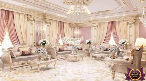 Luxurious living room design in UAE