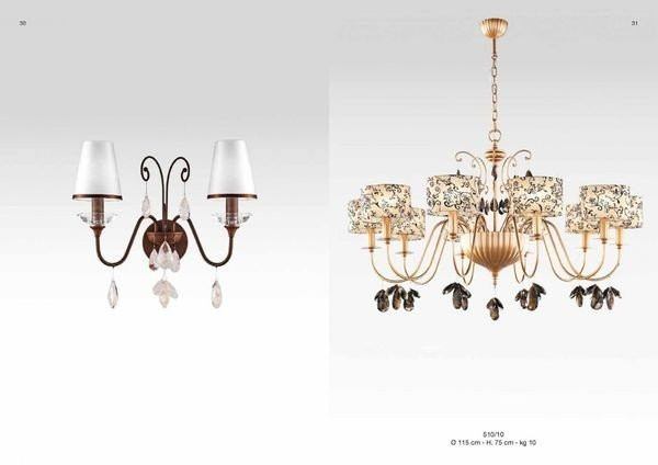 Contemporary Italian chandelier with unique shapes