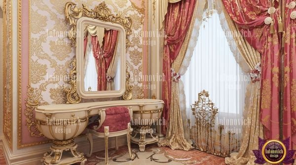 Elegant Dubai bedroom with plush bedding
