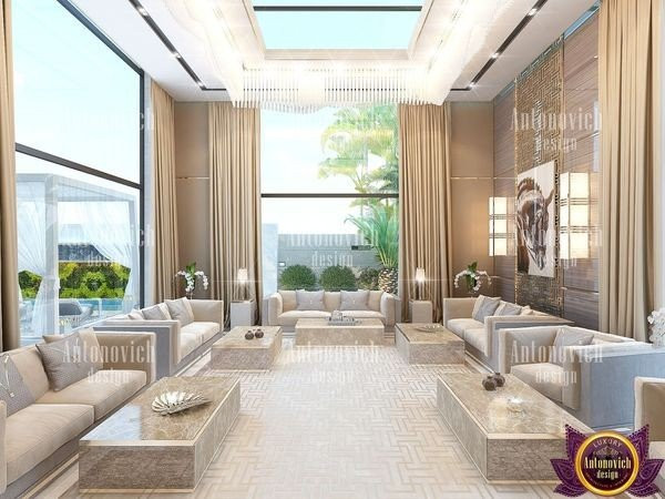Luxurious living room designed by top Dubai interior design company