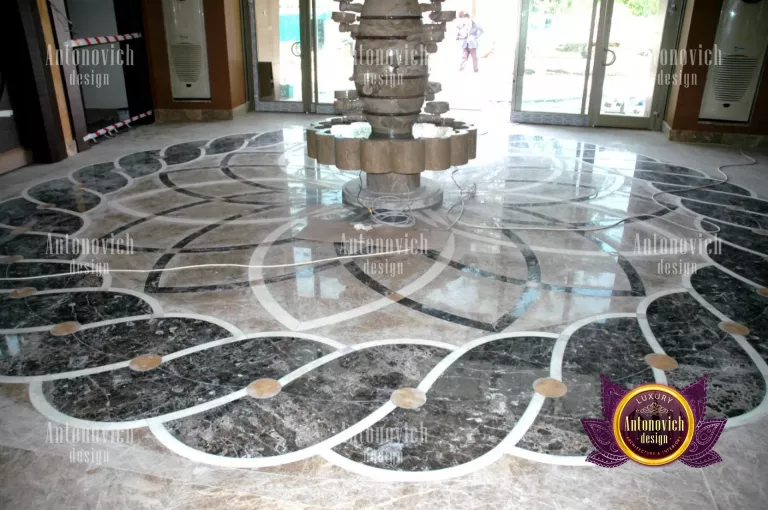 Luxurious marble flooring in a Dubai residence