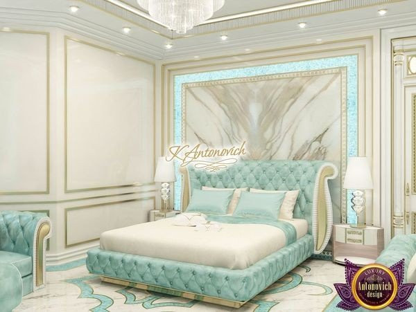 Elegant and comfortable bedroom in a new standard home