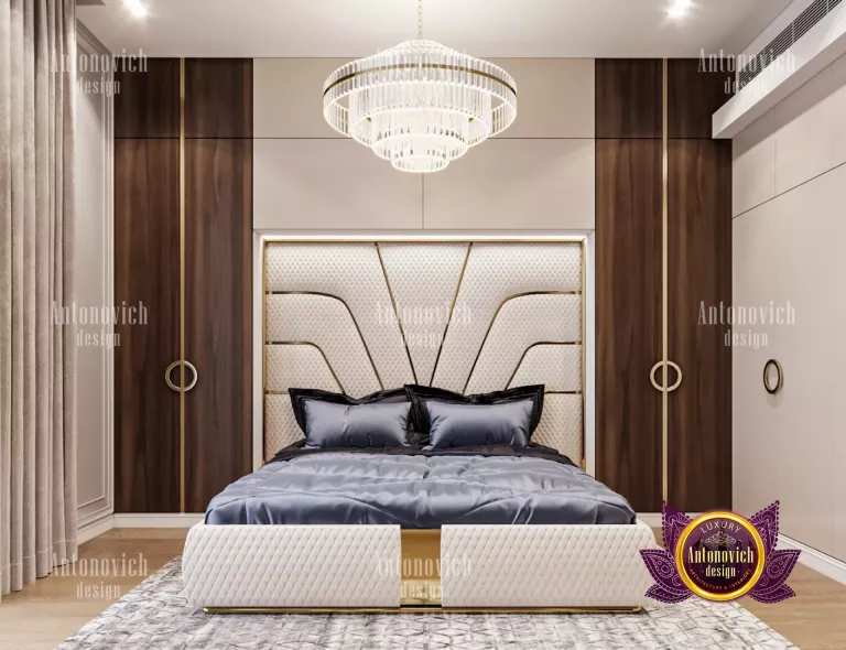 Elegant bedroom interior featuring Dubai-inspired decor