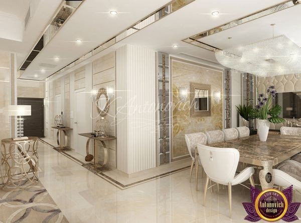 Luxurious bedroom design in a Dubai apartment