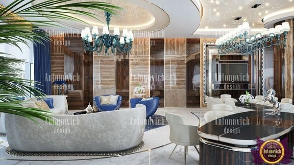 Luxurious living room designed by a top Dubai interior designer