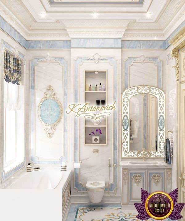 Elegant freestanding bathtub in a stylish bathroom