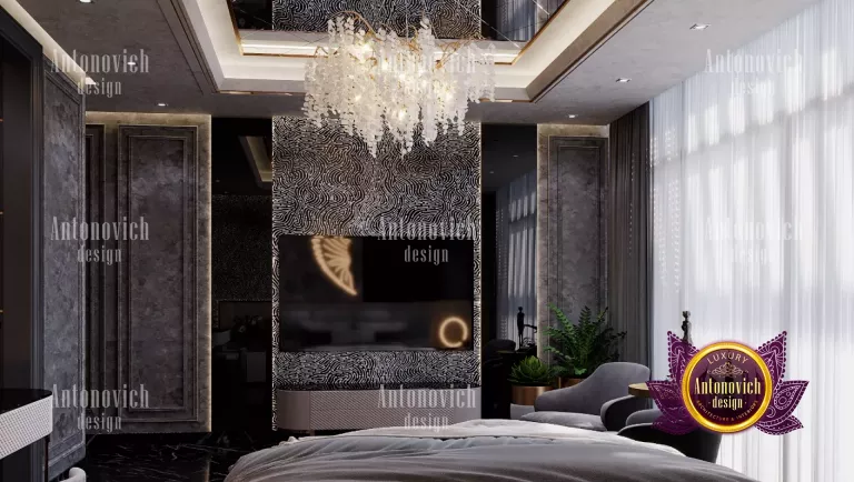 Elegant Dubai bedroom with floor-to-ceiling windows