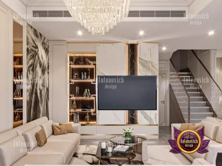 Elegant living room design in a Damac Hills Townhouse